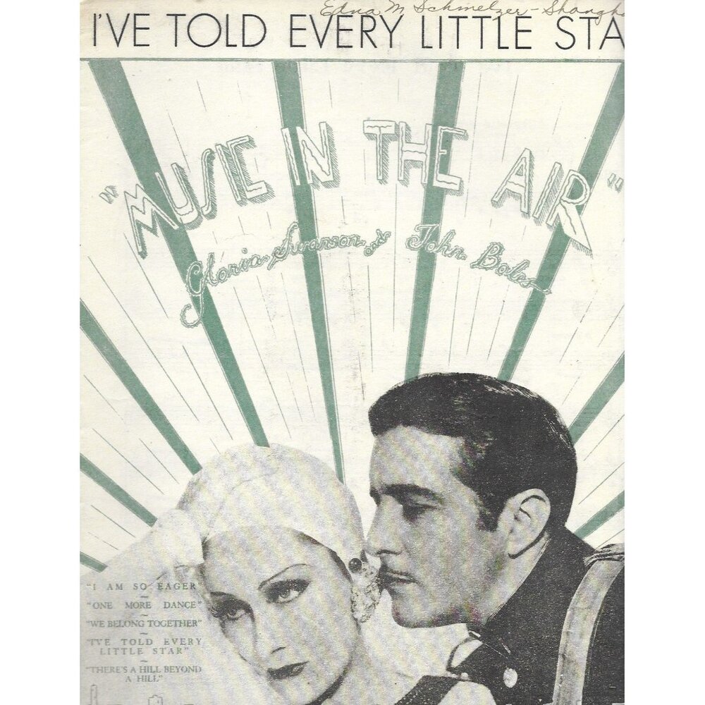 I’ve Told Every Little Star Sheet Music Kern Hammerstein Theater Issue